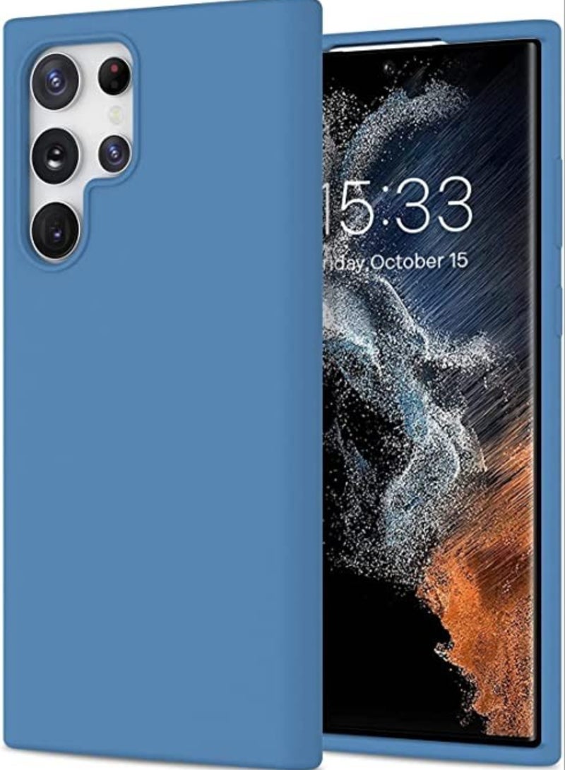 ELTRAZONE Liquid Silicon Case Compatible with Samsung Galaxy S22 ULTRA, Shock-Proof Soft Gel Rubber Matte Finish Cover designed for Samsung Galaxy S22 ULTRA 6.80’ (2022)- BlueMany mobile phone cases are designe - Image 1