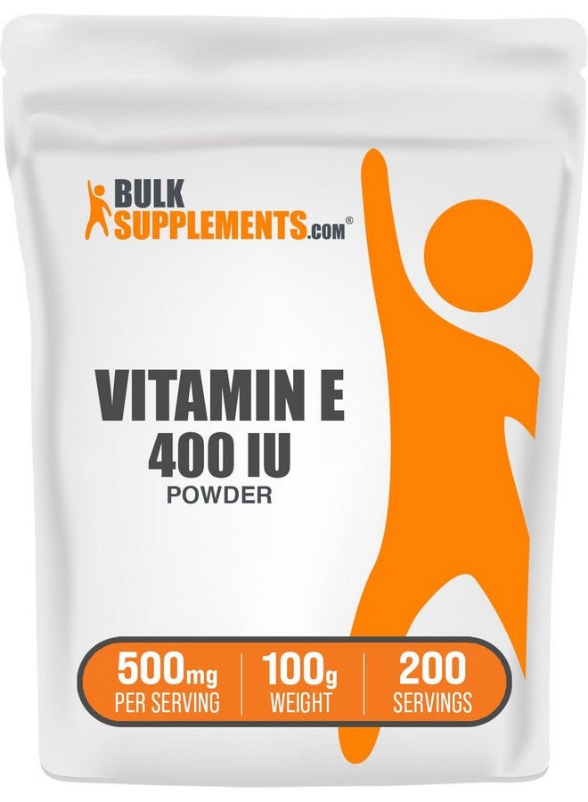 بالك سابلمنتس مسحوق فيتامين هـ ٤٠٠ وحدة دولية من BulkSupplements.com - على شكل د-ألفا توكوفيرول، مكمل غذائي - خالٍ من الغلوتين، ٥٠٠ ملغ لكل حصة، ١٠٠ غرام (٣.٥ أونصة) (عبوة من قطعة واحدة) - Image 1