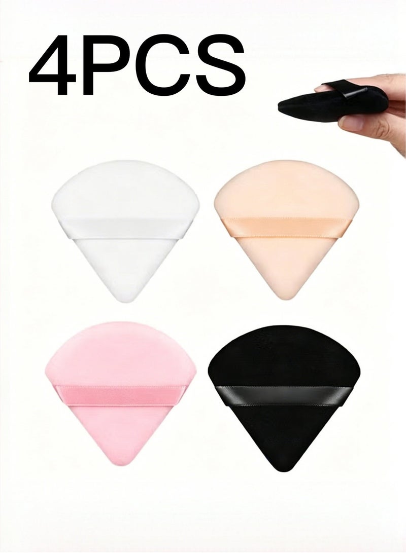 4-Pcs Triangular Makeup Sponge, Dual-Sided for Flawless Blending Makeup , Ideal for Smooth and Natural Coverage, Beauty Blender, Makeup Sponge, Face Powder Sponge, Foundation Sponge, Powder Puff, Triangle Powder Puff, Beauty Blender Set, Face Sponge, Makeup Sponges, Makeup Powder Puff, Makeup Puff, Small Beauty Blender, Sponge, Makeup Essentials - Image 1