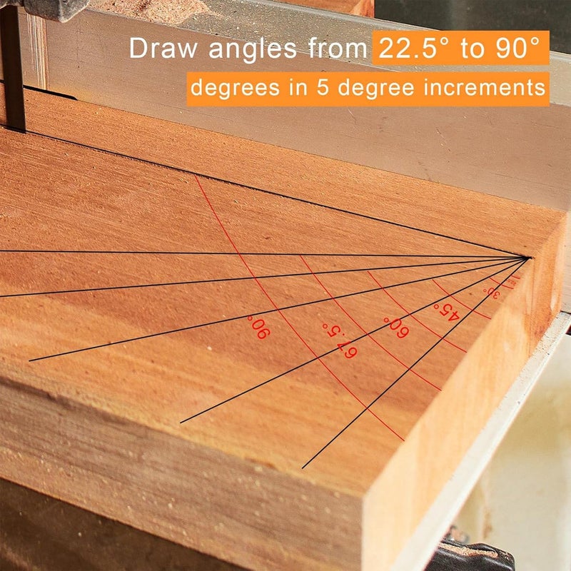 مسطرة قياس خشب دقيقة عالية من سبائك الألومنيوم ثلاثية الأبعاد متعددة الزوايا - Image 3