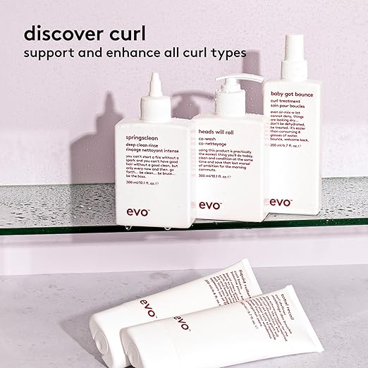 EVO evo Liquid Rollers Curl Balm Hair Styling Balm Enhances Natural Curls Protects Frizz Improves Overall Condition 
