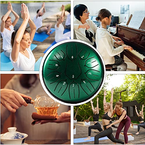 harmuhos Steel Tongue Drum 11 Note 6 Inches D-Key Tank Drum Handpan Drum Percussion Instrument for Meditation Entertainment Musical Education Concert Mind Healing Yoga - Image 5