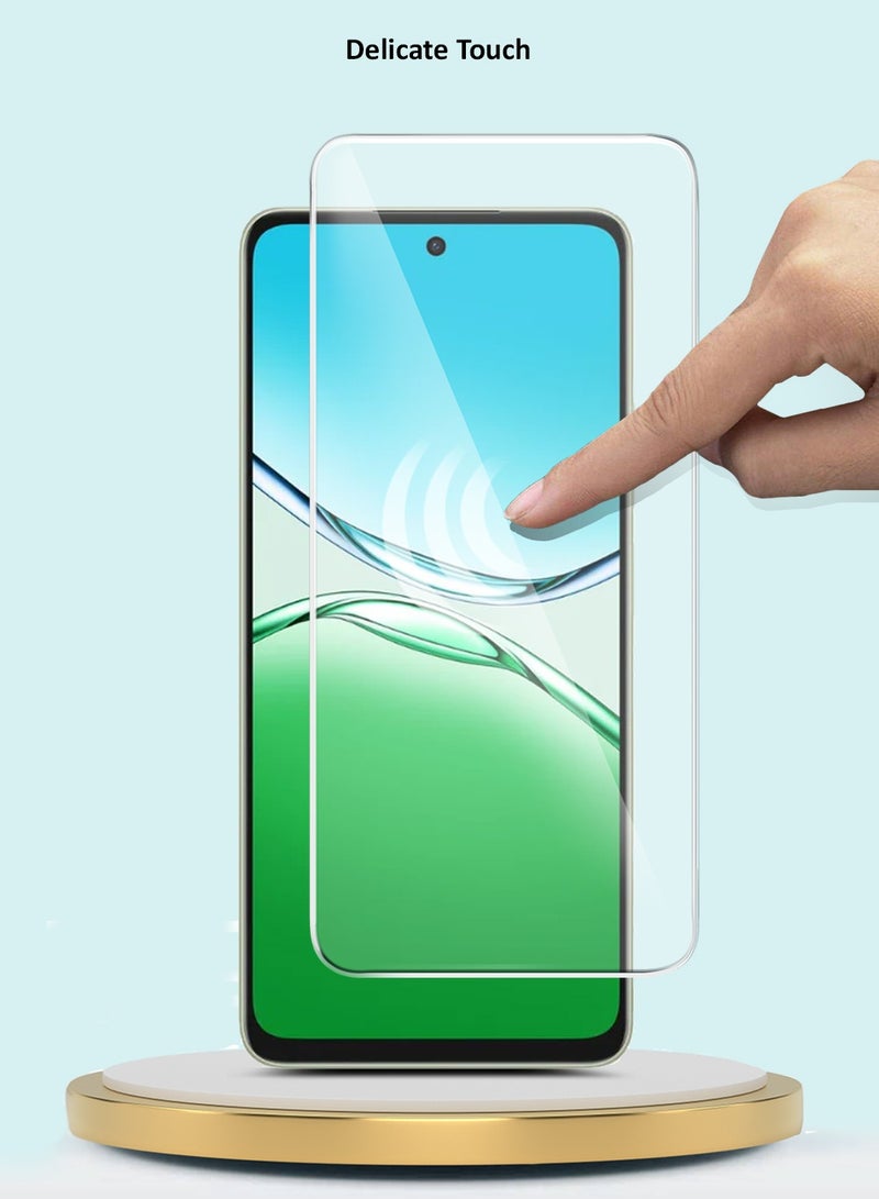 جيماكس حماية شاشة زجاجية مقسّاة بزاويا منحنية 9H 2.5D للجهاز Oppo A5 5G 2025 GMAX Premium Series - شفاف - Image 5