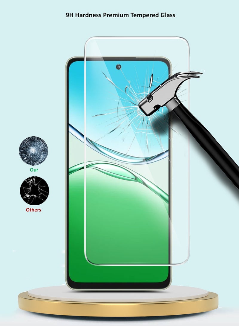 جيماكس حماية شاشة زجاجية مقسّاة بزاويا منحنية 9H 2.5D للجهاز Oppo A5 5G 2025 GMAX Premium Series - شفاف - Image 4