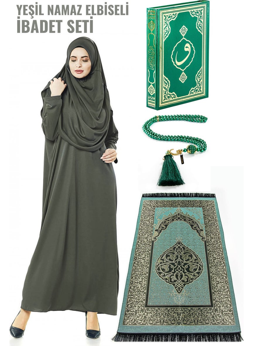 İhvan Ihvan Khaki Green Prayer Dress Worship Set  - Image 1