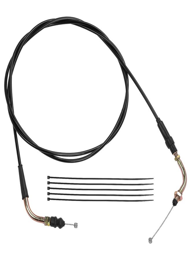 BlueStars 78-inch Throttle Cable - for GY6 50cc 80cc 125cc 150cc Tao Tao BWS Lancer Thunder Future Champion Ice Bear Jonway Roketa Wolf RX50 Wildfire Vespa Buggy Dazon Dongfang Scooter Moped Go Kart - Image 1