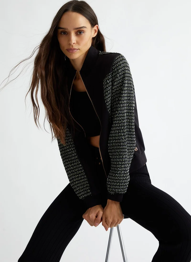 Liu Jo BouclÃ© sweatshirt with zip