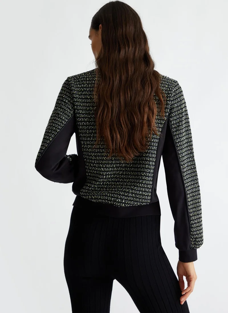 Liu Jo BouclÃ© sweatshirt with zip
