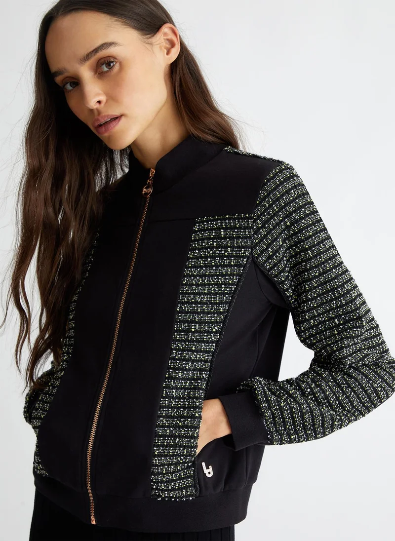 Liu Jo BouclÃ© sweatshirt with zip