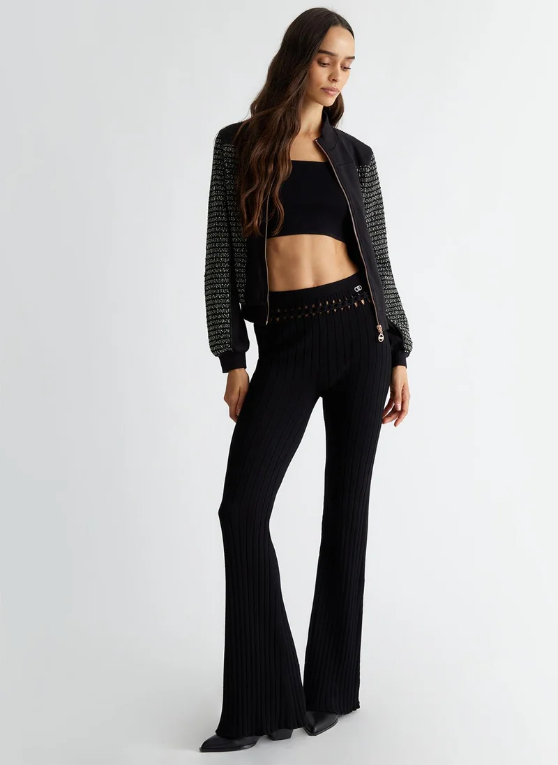 Liu Jo BouclÃ© sweatshirt with zip