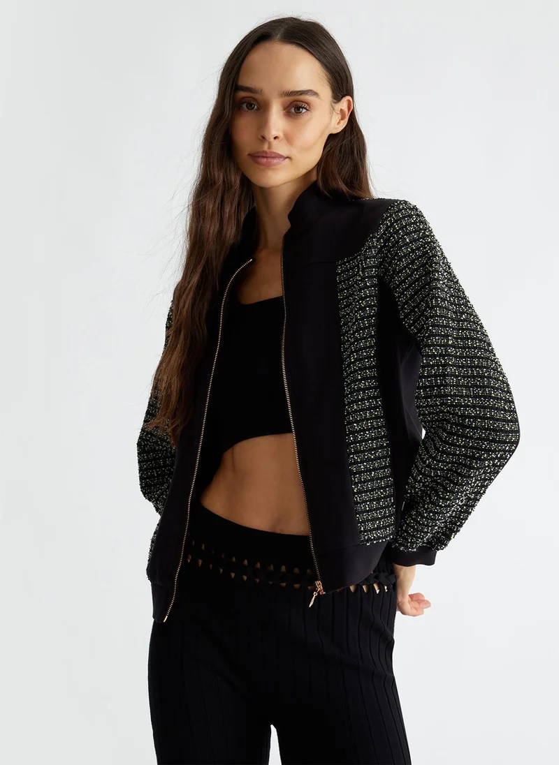 Liu Jo BouclÃ© sweatshirt with zip