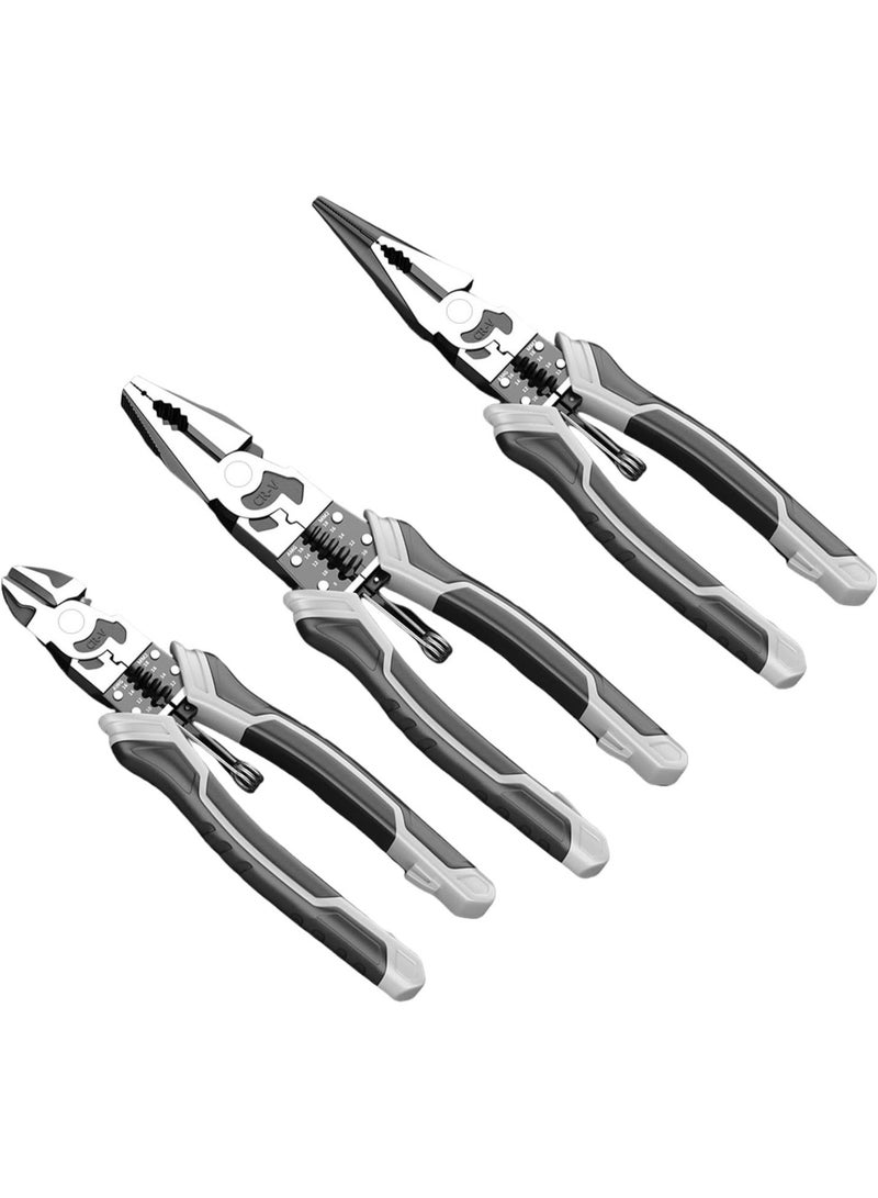 GGOOT Wire Cutter Diagonal Pliers Crimping Pliers Needle Nose Pliers Multifunctional Hardware Hand Tools Electrician - Image 4