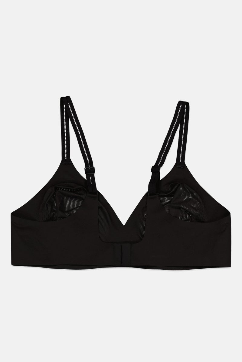 sloggi Women Textured Non Padded Body Adapt Soft Bra, Black - Image 2