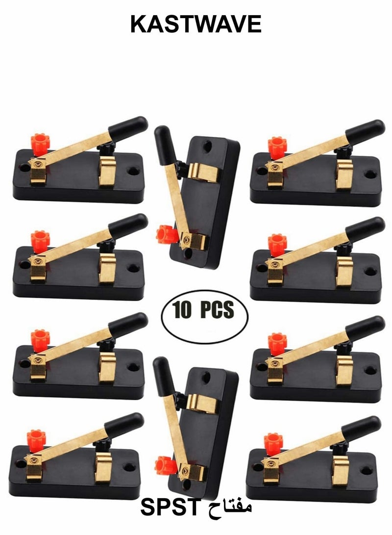 KASTWAVE 10Pcs Single Pole Single Throw Switch Kit, Perfect for Physics Laboratory, School Electronic Experimenting - Image 1