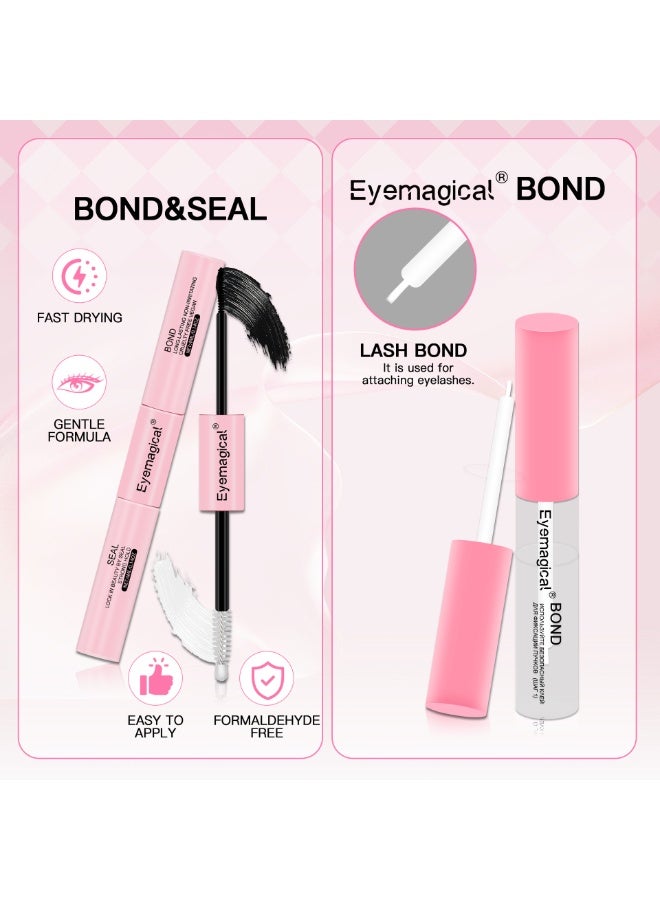 240 Pcs Lash Clusters, Self Adhesive Eyelashes Clusters Kit, Lash Adhesive Glue & Lash Tweezer Set Eyelash Extensions Wispy False Eyelashes Lash Clusters DIY Eyelash Extensions Individual False Eyelashes for Women - Image 3