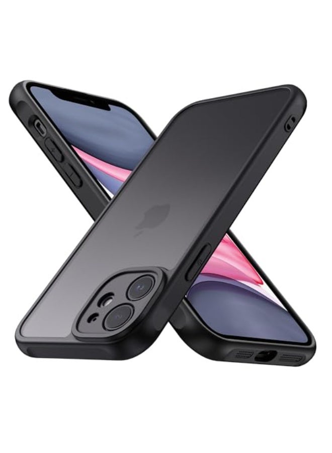 جراب حمايه اسود مط غير لامع ومقاوم للصدمات متوافق مع Iphone 11 (أسود ) - Image 1
