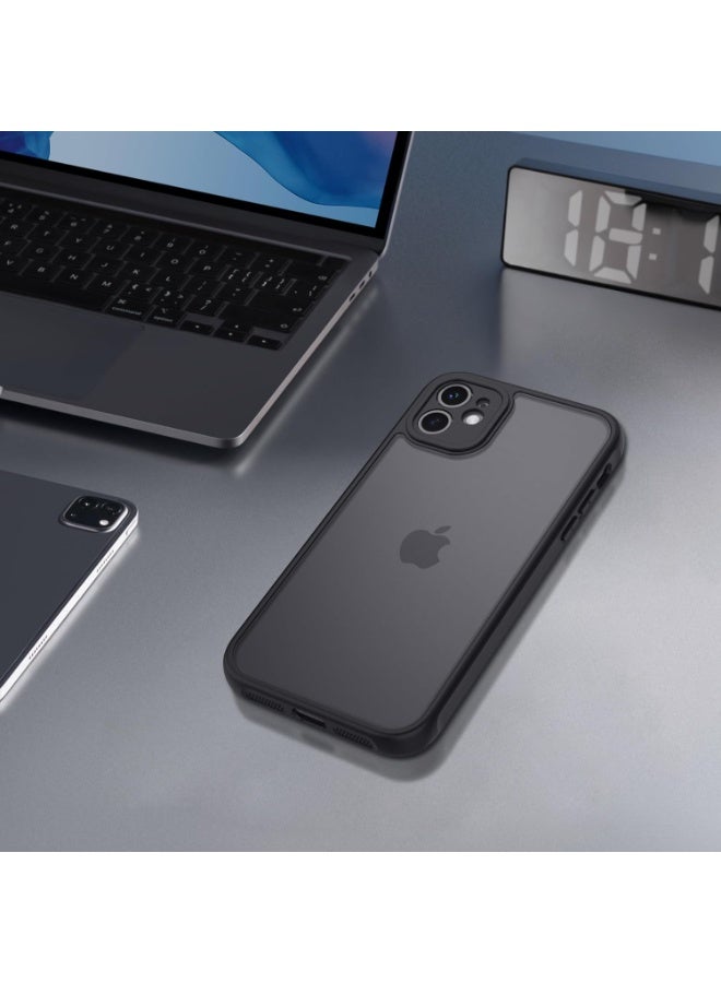 جراب حمايه اسود مط غير لامع ومقاوم للصدمات متوافق مع Iphone 11 (أسود ) - Image 2