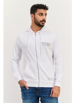 Men Hooded Brand Logo Long Sleeves Sweatshirt, White - pzsku/Z0C9BF7F14A50FFAB77CDZ/45/_/1737643070/6c67dec1-a73e-4d82-9c02-20f95799f19a