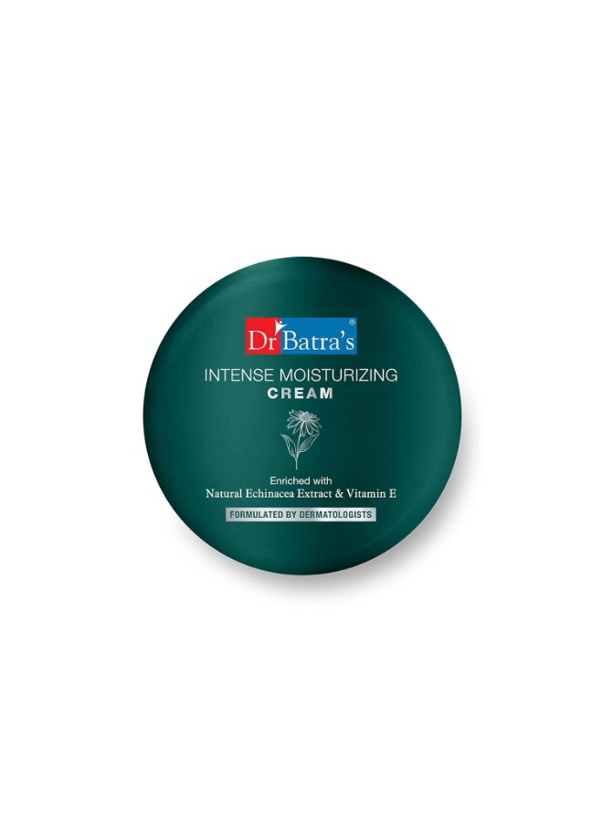 Dr Batra's Dr Batra’s Intense Moisturizing Cream | Clinically Inspired | With Echinacea & Vitamin E | Long-Lasting Hydration for Smooth, Soft Skin | Suitable for All Skin Types (100 g) | For Men & Women - Image 2