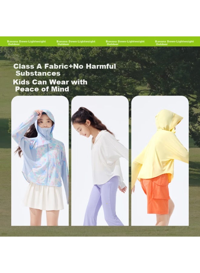 Beneunder Kids Sun Protection Shawl Al111 Sunscreen Jacket Cool Breathable Quick Dry Flower Pink 110 - Image 3