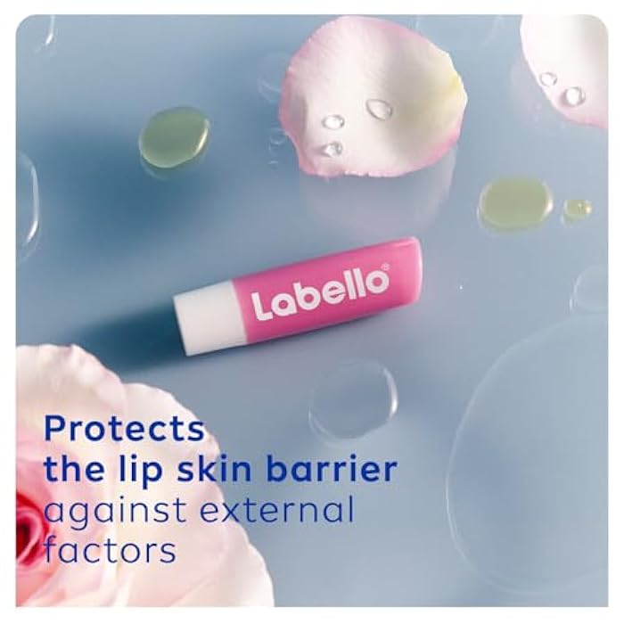 Labello lip balm, moisturising lip care, soft rose, 4.8g - Image 3