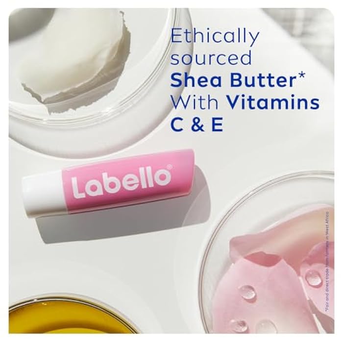 Labello lip balm, moisturising lip care, soft rose, 4.8g - Image 4