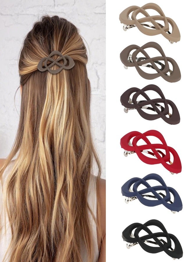 Amariver Hair Barrettes for Women 6packs Hair Clips French Barrette Vintage HairClips for Thick Thin Long Short Hair Stylish Accessories for Women Girls - Image 1