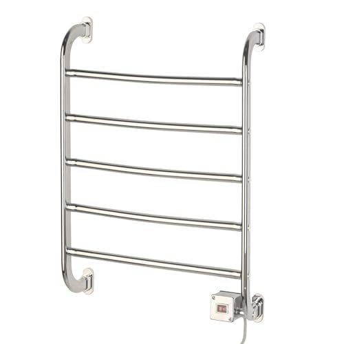 Warmrails Regent Towel Warmer - Wall Mounted Towel Warmer Rack for Drying Towels and Garments - 25.5-Inch Chrome Finish Frame with 5 Bars - Model HSRC - Image 1