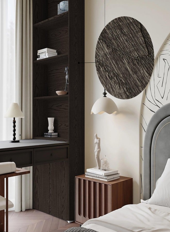 Dimoon Black Wood Wallpaper Wood Contact Paper Thickened Embossed Gray Wood Grain Wallpaper Peel and Stick Wallpaper Removable Wood Rustic Selfadhesive Vintage Countertops Vinyl Roll 118"x15.7" - Image 5