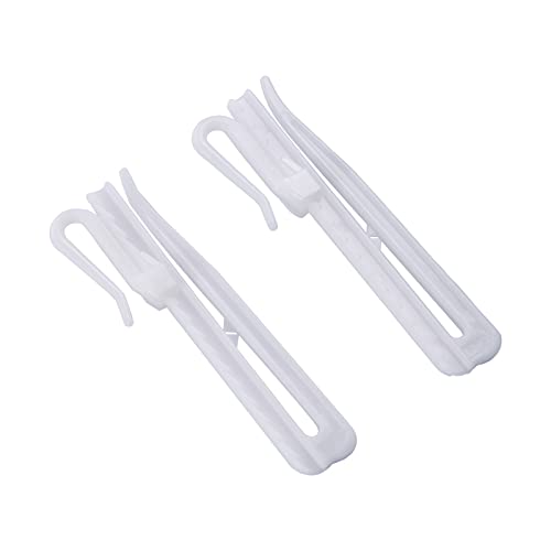 ZSTARR 20PCS Adjustable Pinch Pleated Curtain Drapery Pin Hook Curtain Plastic Adjusting Hook, White - Image 1