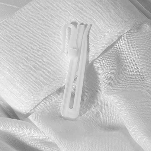 ZSTARR 20PCS Adjustable Pinch Pleated Curtain Drapery Pin Hook Curtain Plastic Adjusting Hook, White - Image 3