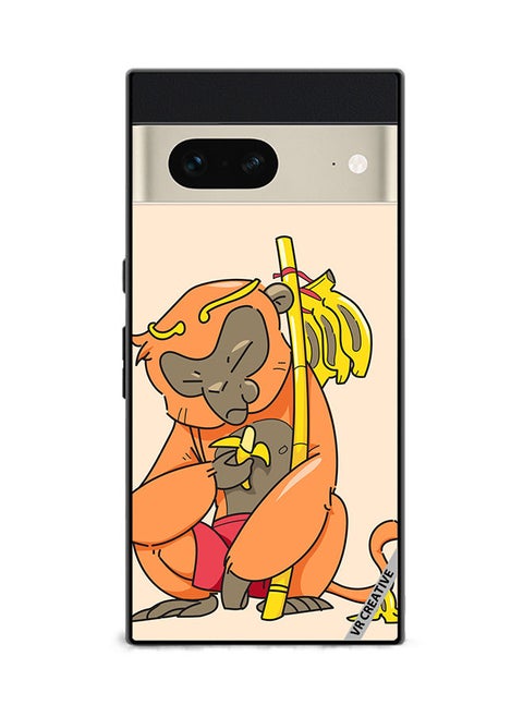Protective Case Cover For Google Pixel 7 Sleepy Monkey Design Multicolour