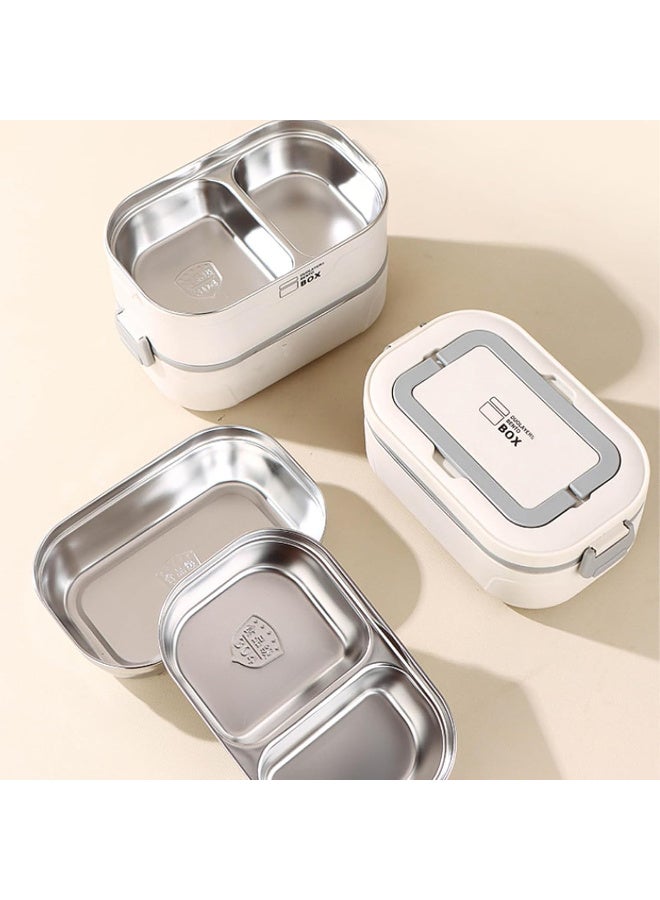 HI-FINE Bento Lunch Box For Kids Adult,Portable Insulated tiffin box Set, 1-3 Tier Stackable Stainless Steel Bento Boxes,Leakproof Food Container (3-Tier)  - Image 4