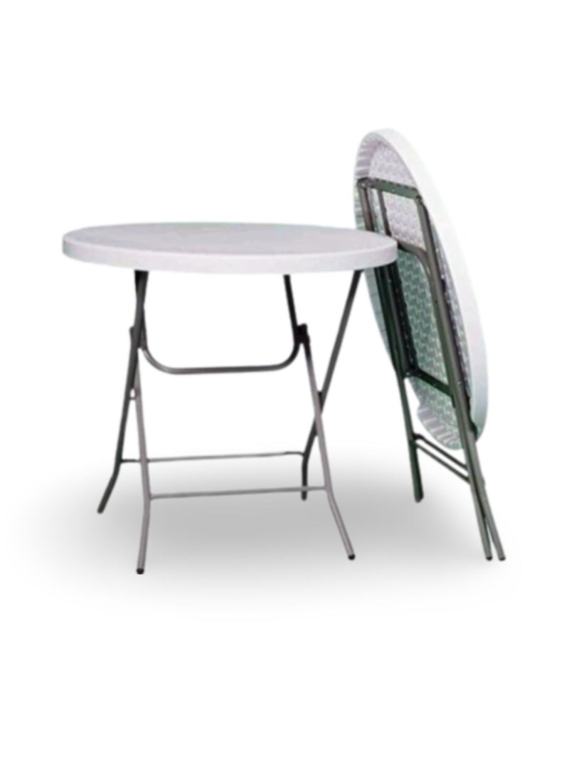 SunBoat Commerce ‎80cm Round Folding Table ‎HDPE granite series - Image 1