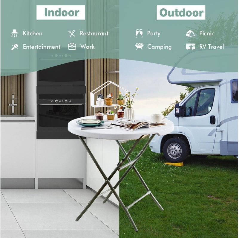 SunBoat Commerce Round Folding Table - versatile and perfect for multiple uses - Image 5