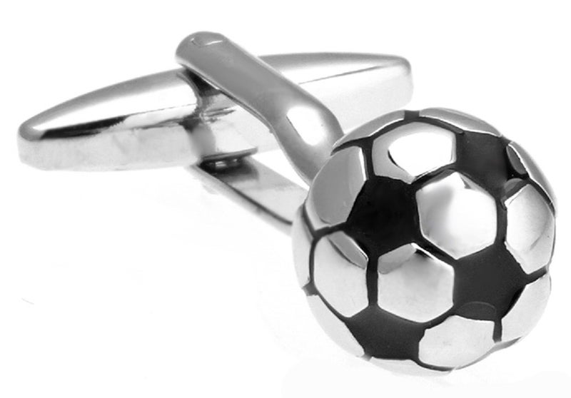 MRCUFF صندوق هدايا MRCUFF بتصميم ثلاثي الأبعاد مع زوج من أزرار الكم لكرة القدم وقطعة قماش للتلميع - Image 1