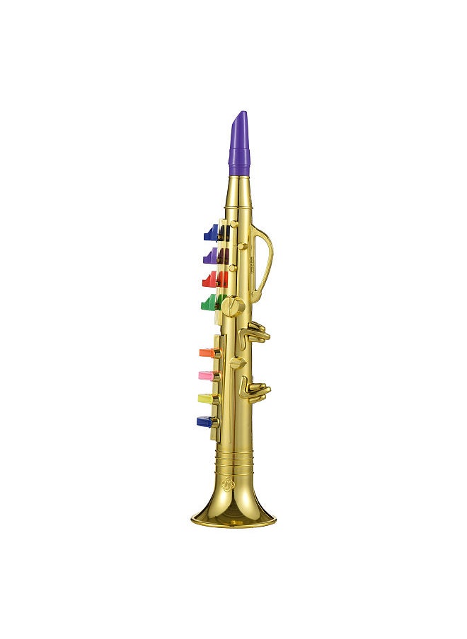 Generic Clarinet with 8 Colored Coded Keys  Kids Musical Wind Instruments Eco-friendly ABS Early Educational Mimic Saxophone for Kids Toddlers  - Image 1
