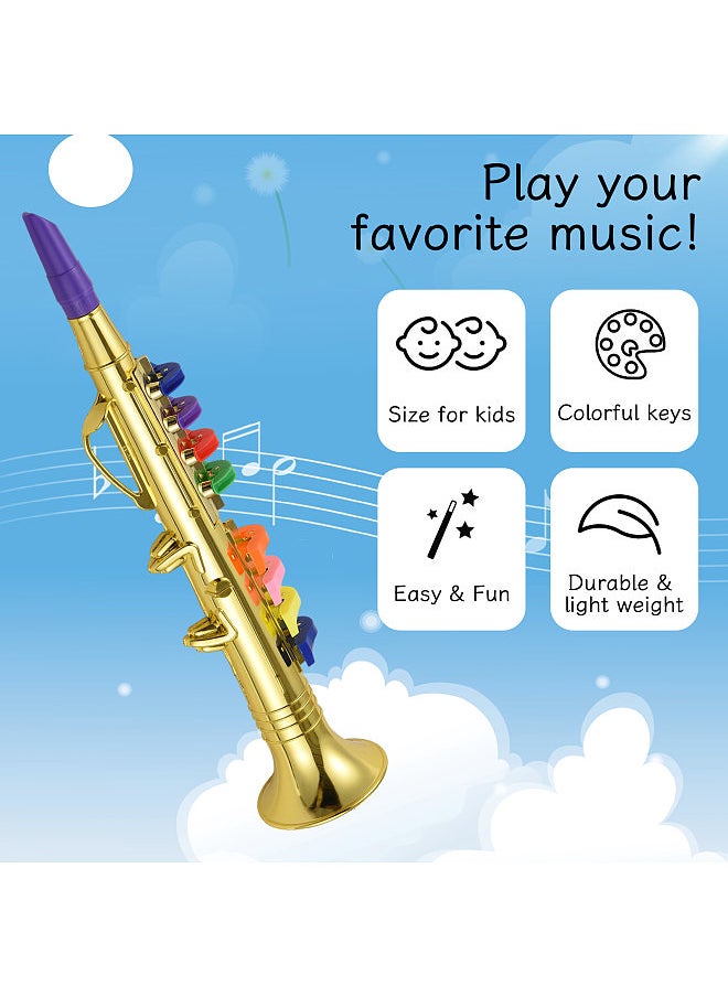 Generic Clarinet with 8 Colored Coded Keys  Kids Musical Wind Instruments Eco-friendly ABS Early Educational Mimic Saxophone for Kids Toddlers  - Image 4