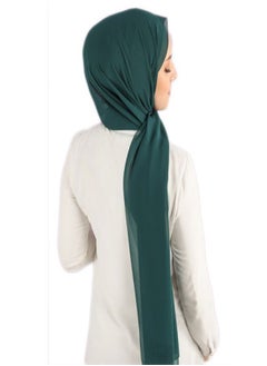 Long Chiffon Crepe Scarf - Green Color