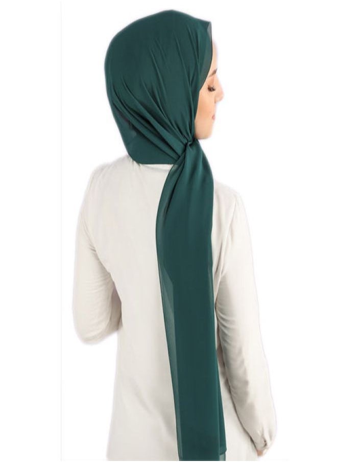 Generic - Long Chiffon Crepe Scarf - Green Color - Image 1