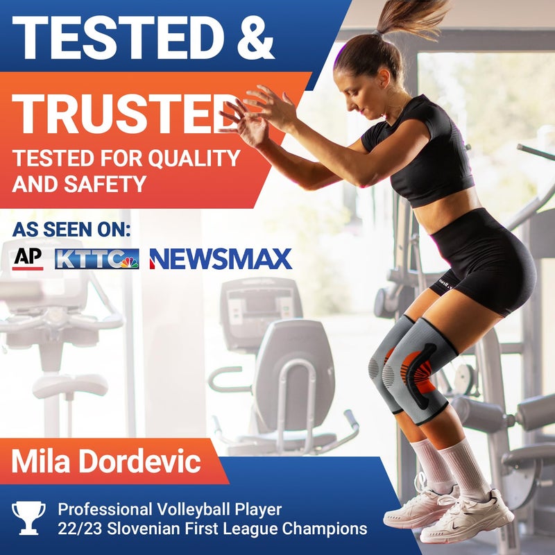 DR. BRACE ELITE Knee Brace with Size Stabilizer (2 Pack) Knee Brace for Women & Men, Workout, Sports, Daily Knee Compression Sleeve for Maximum Knee Pain Support & Fast Recovery (Venus, Large) - Image 4