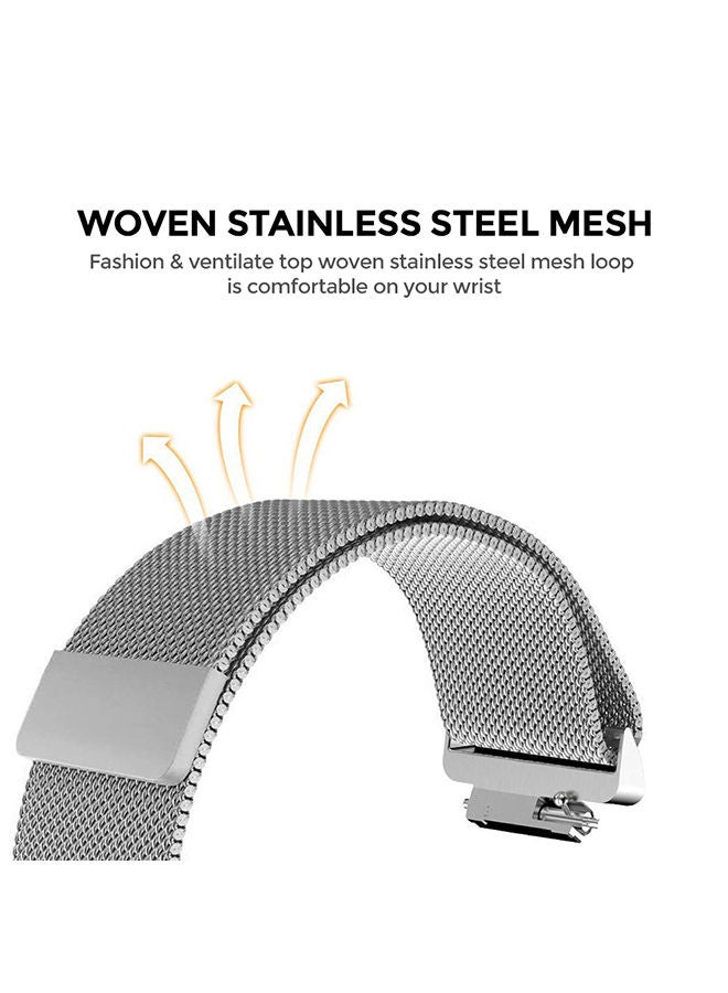 O Ozone Metal Bands for Fitbit Versa 3/Versa 4/Fitbit Sense/Sense 2 Strap, Milanese Loop Stainless Steel Metal Adjustable Magnetic Strap Wristband (Blue) - Image 5