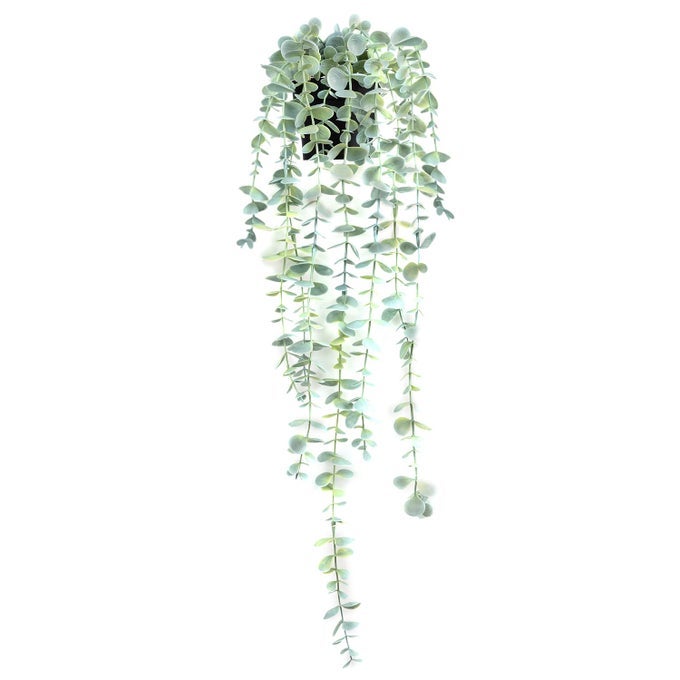 Fake Hanging Plant Eucalyptus Small Decor Faux Hanging Vine Plants Wall Greenery for New Home Decoration 1PCS Bright Green 236Inches