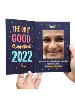 Oye Happy Oye Happy - Secret Santa Combo - 2022 Mirror Greeting Card & Secret Santa Mug for Friends/BFF/Sibling/Boyfriend/Girlfriend on New Years Eve  - Image 3