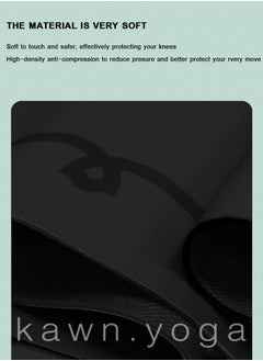 KAWN.YOGA Black Mat. Non-Slip. Strap Included. High Performance Material Exercise Mat Ideal For Hiit, Plates, Yoga And Other Workouts  - Image 3