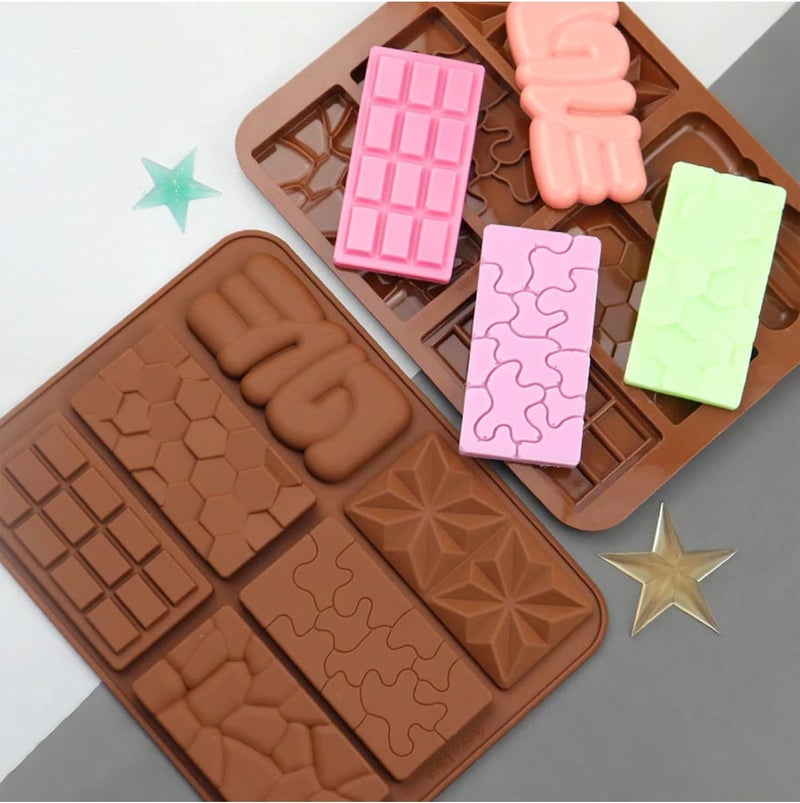 Prplet Silicone Chocolate Mould – Non-Stick Molds for Homemade Chocolates, Protein Bars, Energy Bars, Baking, Candy & Jelly – Flexible & Reusable 2 pcs - Image 3