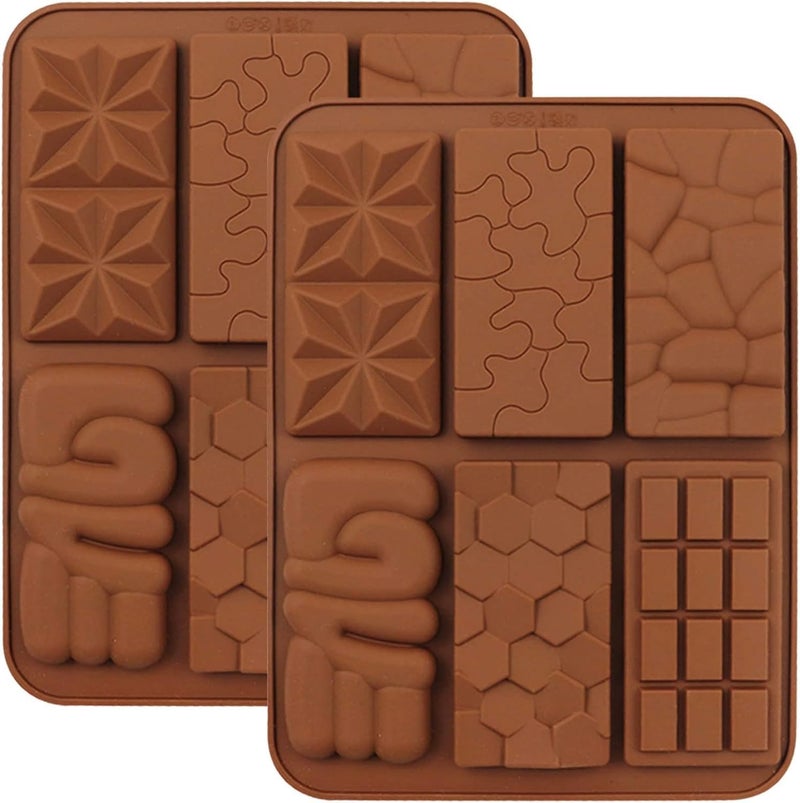 Prplet Silicone Chocolate Mould – Non-Stick Molds for Homemade Chocolates, Protein Bars, Energy Bars, Baking, Candy & Jelly – Flexible & Reusable 2 pcs - Image 1