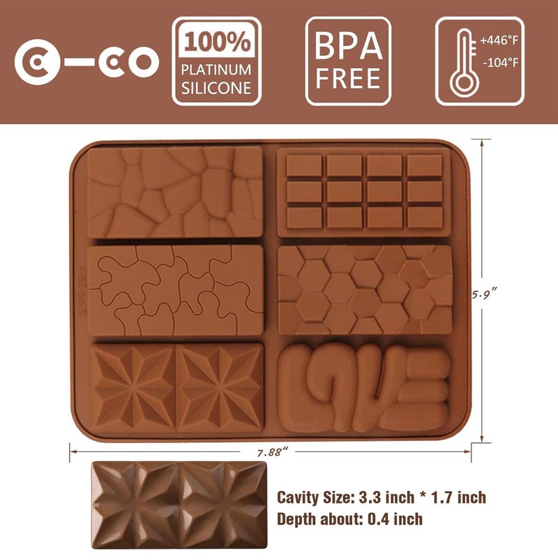 Prplet Silicone Chocolate Mould – Non-Stick Molds for Homemade Chocolates, Protein Bars, Energy Bars, Baking, Candy & Jelly – Flexible & Reusable 2 pcs - Image 2