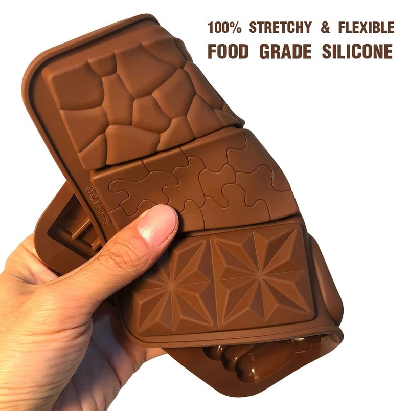 Prplet Silicone Chocolate Mould – Non-Stick Molds for Homemade Chocolates, Protein Bars, Energy Bars, Baking, Candy & Jelly – Flexible & Reusable 2 pcs - Image 4