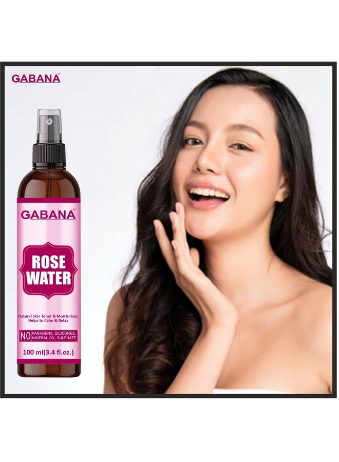 GABANA Beauty and Personal Care Product (Set of 3, Aloe Vera Face Gel (130 ml), Natural Rose Water (100 ml), Natural Kewra Water (100 ml))|Hydration Aloe Vera Gel for Face and Hair Rose Water for Face - Image 3